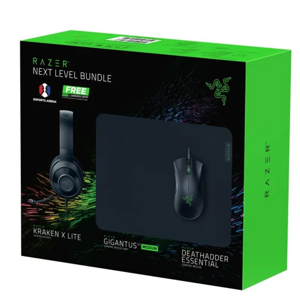 Razer Next Level Gaming Bundle, Gaming Mouse, Mouse Pad & Headset